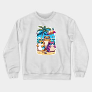 A Three Cats Crewneck Sweatshirt